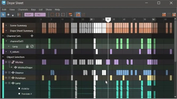 新Dope Sheet 编辑器截图